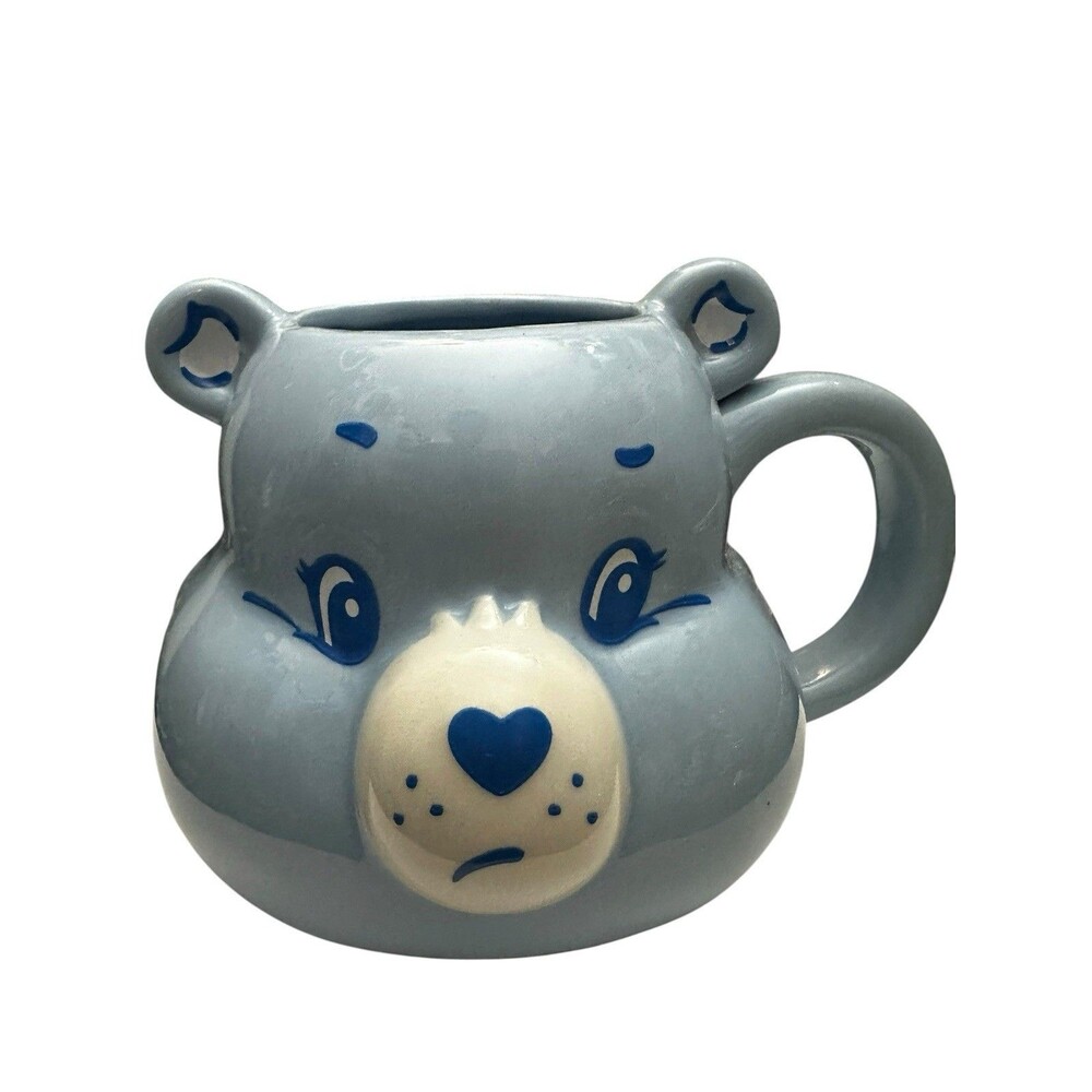 Care Bear Blue Sleepy Bear 3D Sculpted Ceramic Mug 20 oz Coffee/Tea Cup NWT
